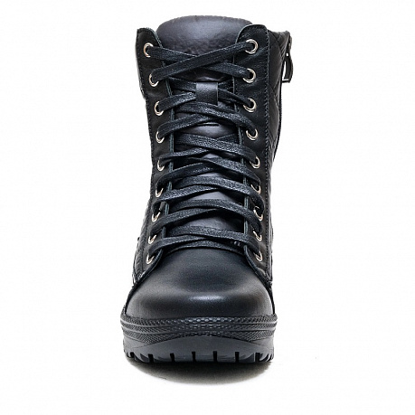 Полусапоги Dr. Spektor с шерстью женские Ш0418-К/ПЛ черный глянец. Изображение 4 из 5