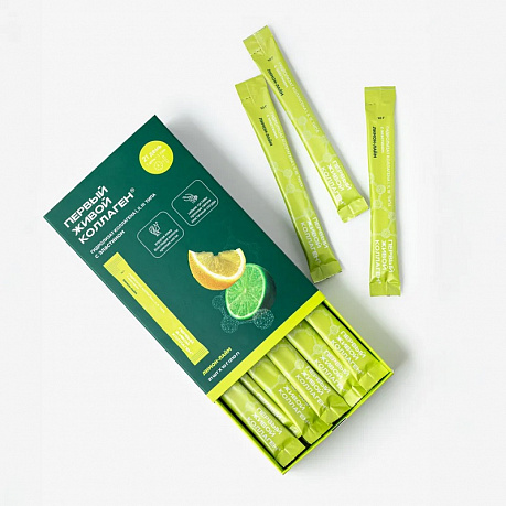 Гидролизат коллагена Колла Ген пищевой со вкусом лимона-лайма, 21 стик по 10 гр. Изображение 2 из 2